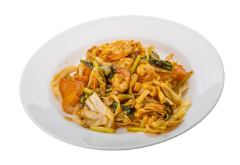 Fried noodles with shrimps