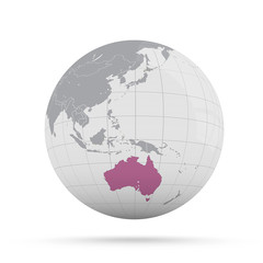 Mappamondo Oceania Australia