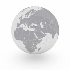 Mappamondo Asia Libano