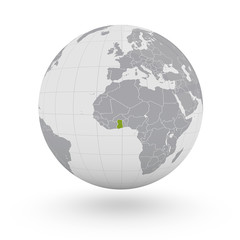 Mappamondo Africa Ghana