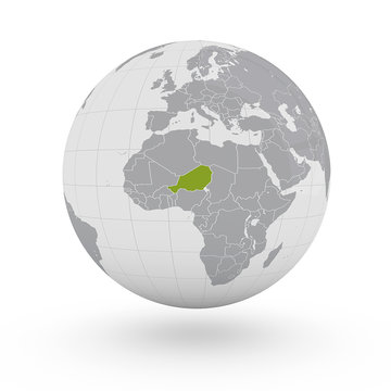Mappamondo Africa Niger