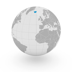 Mappamondo Europa Islanda