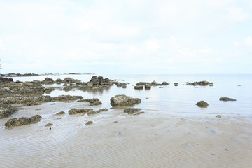 Blue sea with blue sky