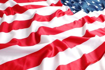 Close up of American flag