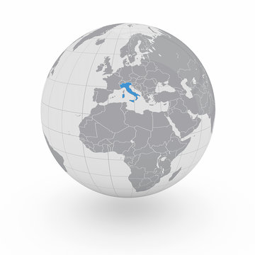 Mappamondo Europa Italia