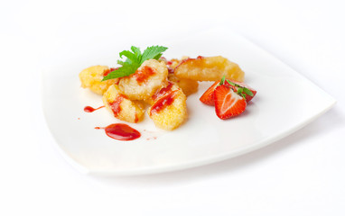 dessert with strawberry