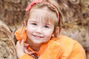 Adorable smiling little girl