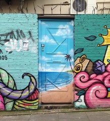 funky painted door