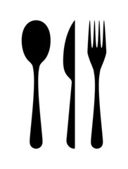Cutlery - knife, fork and spoon