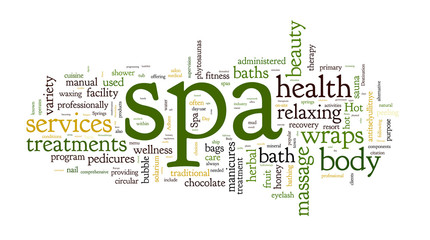 Spa word cloud  illustration