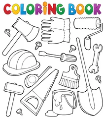 Papier Peint photo Lavable Pour enfants Coloring book tools theme 1