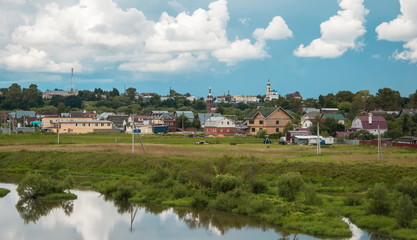 Obraz premium View of ancient Russian provincial town Borovsk