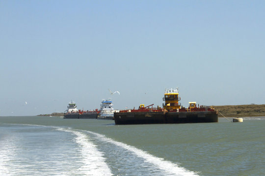 Oil and Gas Barges in Gulf of Mexico