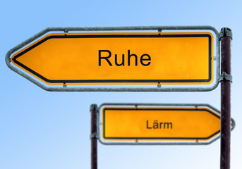 Strassenschild 5 - Ruhe