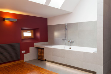 Fototapeta na wymiar Interior of designed bathroom