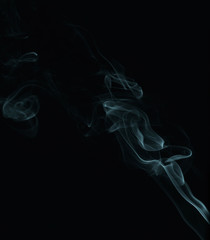 Abstract smoke isolated on black