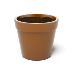 pot filled with potting soil