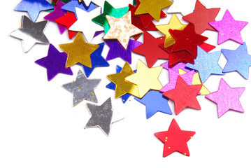 confetti stars border background