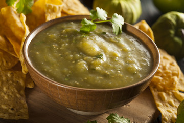 Homemade Salsa Verde with Cilantro