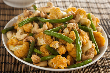 Spicy Thai Cauliflower and Beans