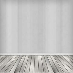 Empty room, interior with wallpaper.