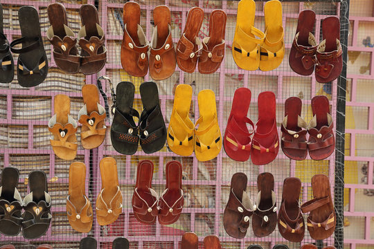 sandales en cuir artisanales