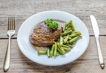Beef Steak with green beans