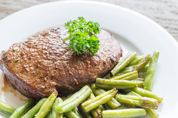 Beef Steak with green beans