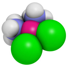Cisplatin cancer chemotherapy drug, chemical structure.