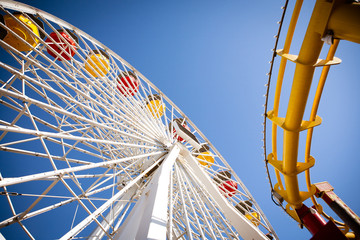 Ferris Wheel and Roller Coaster - 64735695