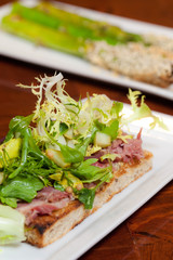 Healthy Salad with Proscuitto Tostado