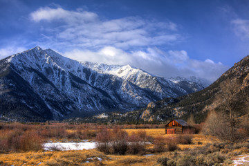 Wooden House In Mountain Valley - Twin Lakes, Colorado, USA - 64736205