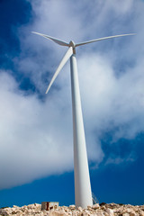 Modern Wind Turbine against Sky