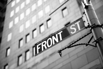 Fototapeta premium Front Street Sign