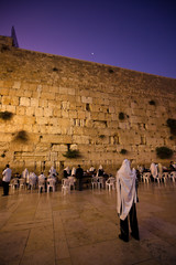 Men praying at the Wailing Wall, Jerusalem - 64736298