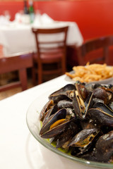 Mussels in Restaurant