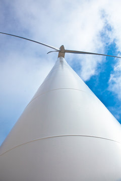 Modern Wind Turbine against Sky
