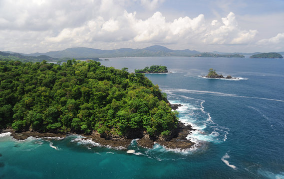 Aerial view of western Costa Rica