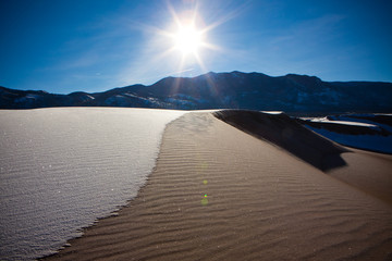 Great Sand Dunes in Snow