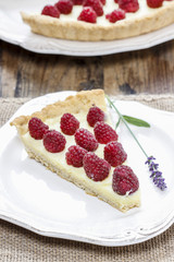 Piece of raspberry cake