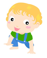 cute crawling baby
