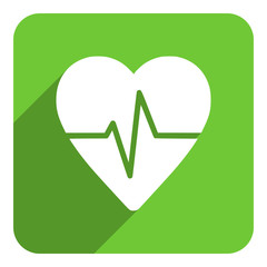 heart pulse flat icon