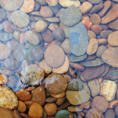 abstract background with round sea stones