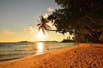 Summer Beach by Sunset