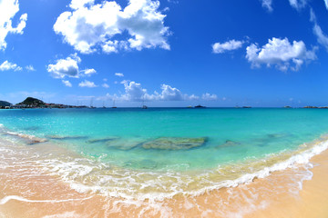 Tropical Caribbean Beach Fisheye