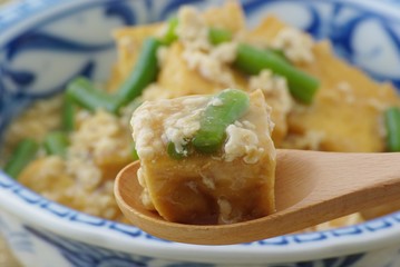 厚揚げの鶏そぼろ