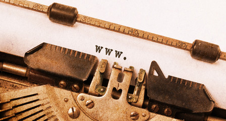 Vintage inscription made by old typewriter - obrazy, fototapety, plakaty