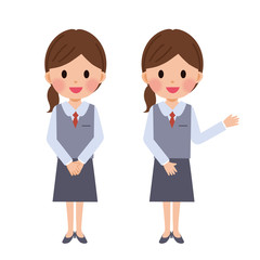 案内をする女性