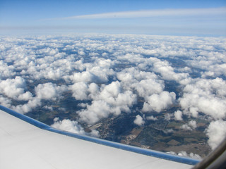 Fototapeta na wymiar vue aerienne danemark depuis avion