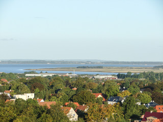 Naklejka premium vue aerienne aalborg danemark